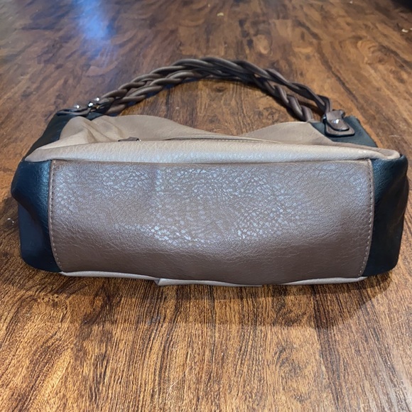 Rosetti Brown/Taupe/Black Tassel Shoulder Purse - Picture 5 of 16